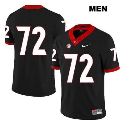 Men's Georgia Bulldogs NCAA #72 Netori Johnson Nike Stitched Black Legend Authentic No Name College Football Jersey TIP0054AT